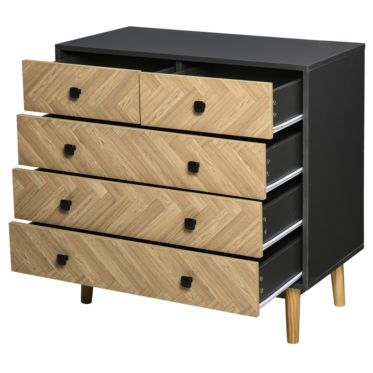 easycomfort easycomfort cassettiera per camera da letto con 5 cassetti in legno stile vintage industriale ean 8054111849449