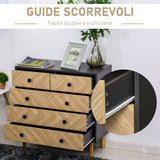 easycomfort easycomfort cassettiera per camera da letto con 5 cassetti in legno stile vintage industriale ean 8054111849449