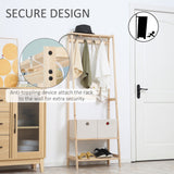 easycomfort easycomfort appendiabiti multifunzione per ingresso soggiorno e camera da letto legno naturale