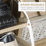 easycomfort easycomfort scarpiera salvaspazio per 8 paia di scarpe con 2 ante e armadietto 80x25 5x112 5cm grigio e bianco