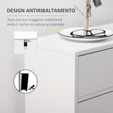 easycomfort easycomfort mobile scarpiera moderno per 12 paia di scarpe con 2 ante a ribalta e cassetto 76x26x110 cm bianco
