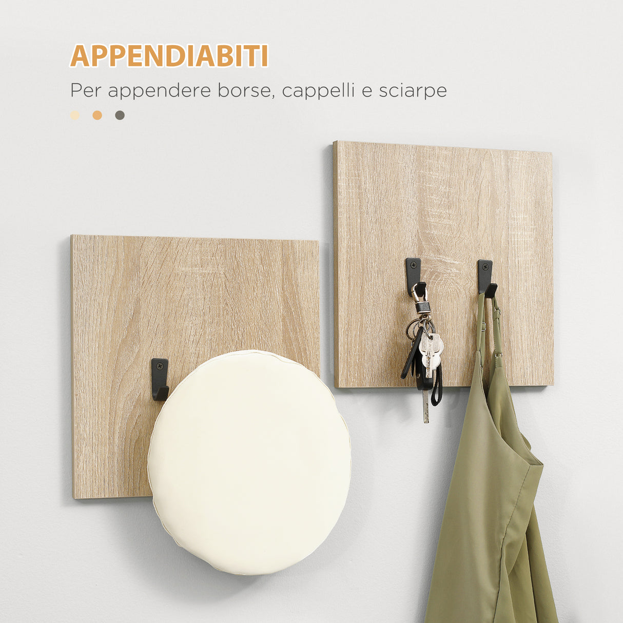 easycomfort easycomfort set mobile da ingresso con attaccapanni scarpiera con panca e scaffale grigio e naturale