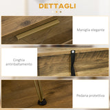 easycomfort easycomfort tavolo consolle in truciolato e acciaio per ingresso e soggiorno con ripiano aperto e 2 cassetti 120x29x79 cm