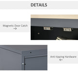 easycomfort easycomfort mobiletto multiuso a 2 ante stile industriale armadietto metallico per casa e garage grigio