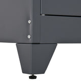 easycomfort easycomfort mobiletto multiuso a 2 ante stile industriale armadietto metallico per casa e garage grigio