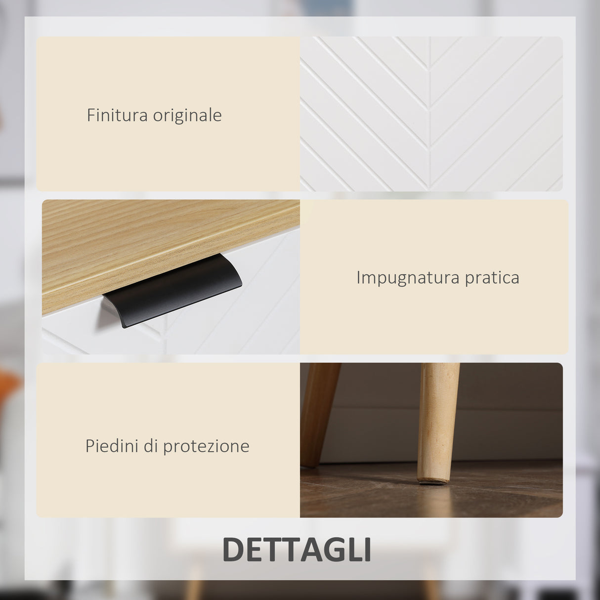 easycomfort easycomfort mobile multiuso moderno in truciolato e legno di pino con ripiano interno regolabile su 3 livelli 77x35x77 5 cm