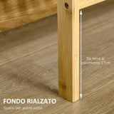 easycomfort easycomfort mobile multiuso 3 livelli salvaspazio in bambu per bagno e salotto 62x33x80cm