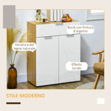 easycomfort easycomfort mobile per soggiorno con armadietto e cassetto ripiani regolabili su 3 livelli 70x35x92cm bianco