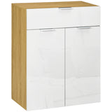 easycomfort easycomfort mobile per soggiorno con armadietto e cassetto ripiani regolabili su 3 livelli 70x35x92cm bianco