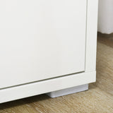 easycomfort easycomfort mobile multiuso con armadietto a 2 livelli in truciolato e ripiano regolabile 80x37x75cm