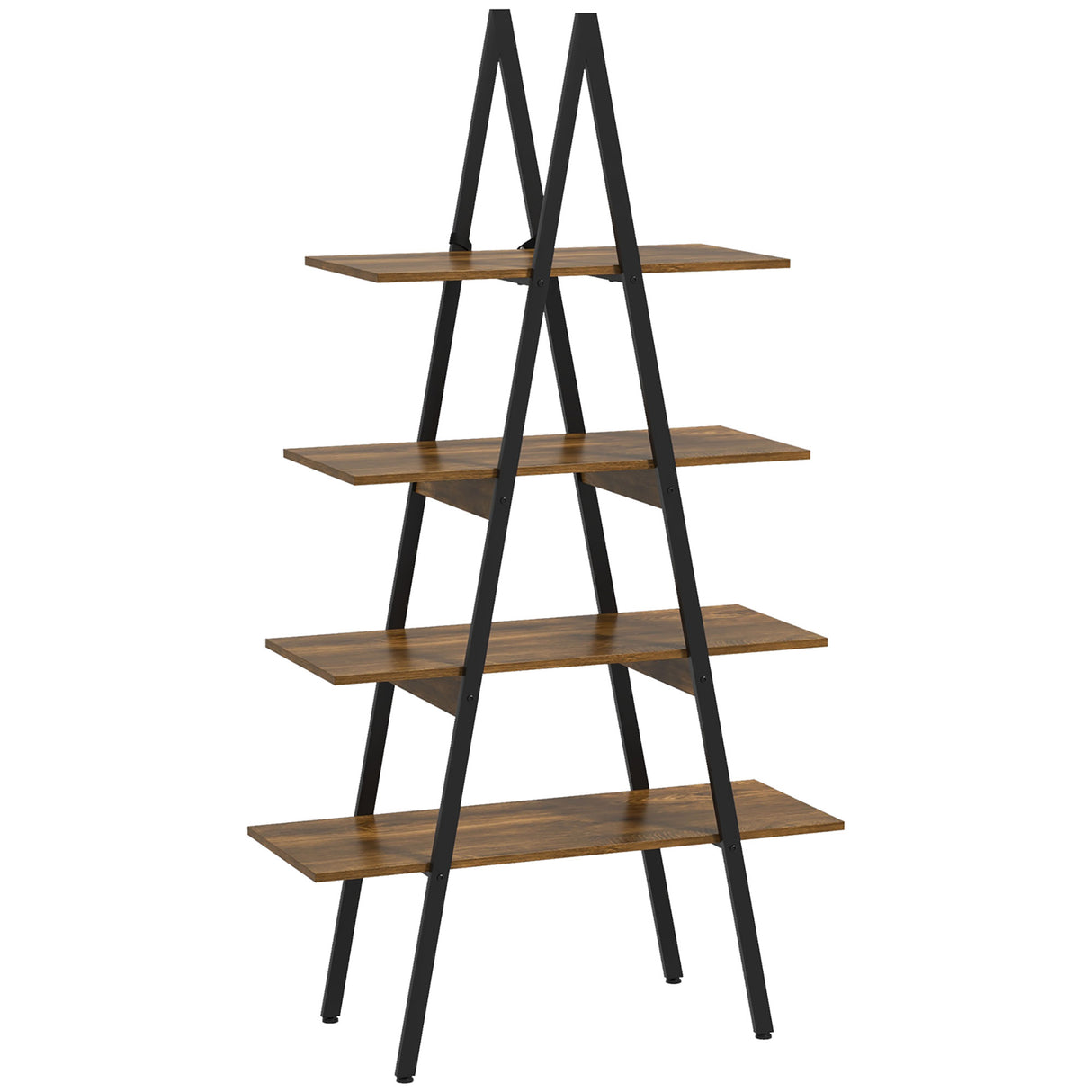easycomfort easycomfort scaffale libreria 4 livelli in truciolato e acciaio ad a