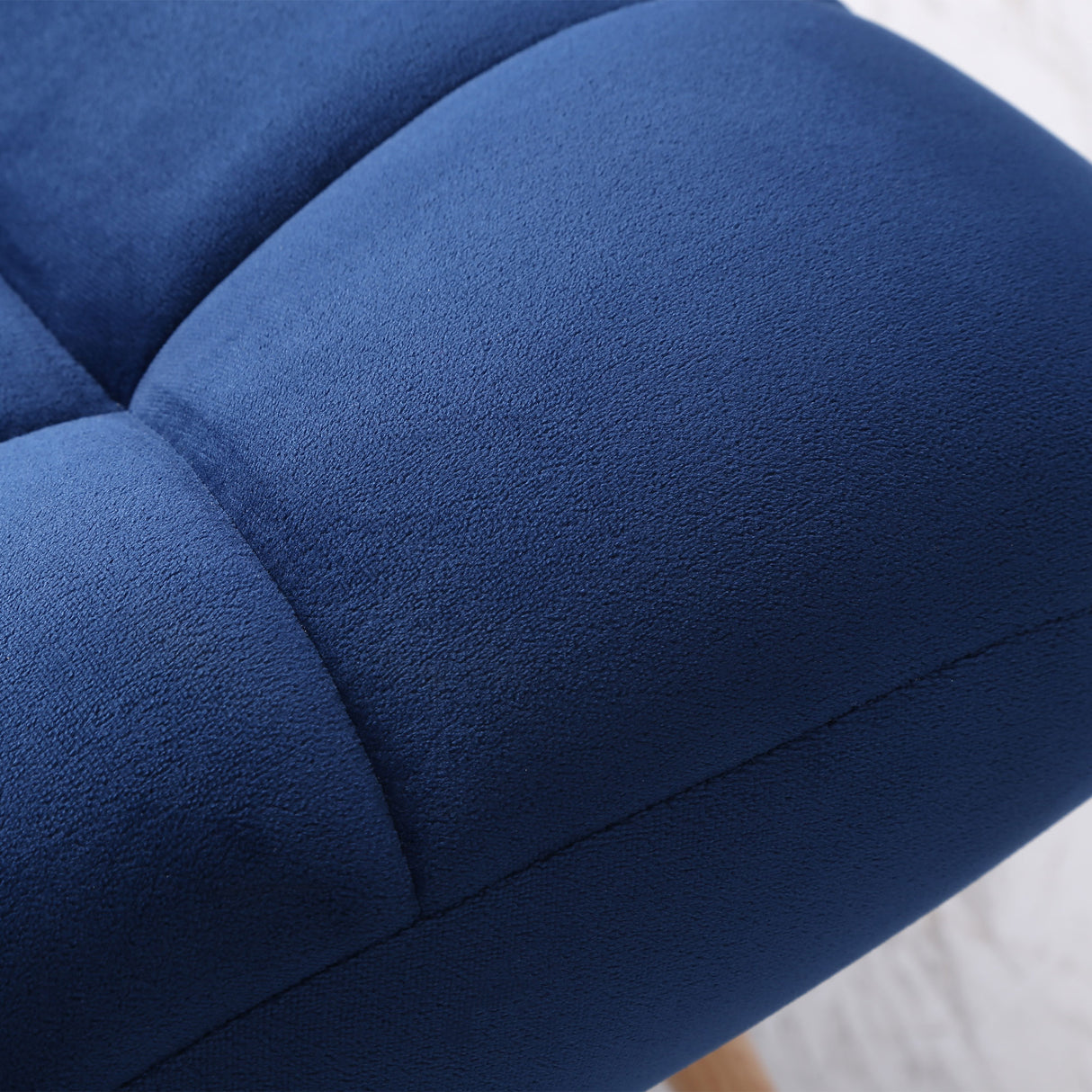 easycomfort easycomfort poltrona moderna e imbottita poltroncina da camera con seduta extra large in tessuto blu 71x85x84cm