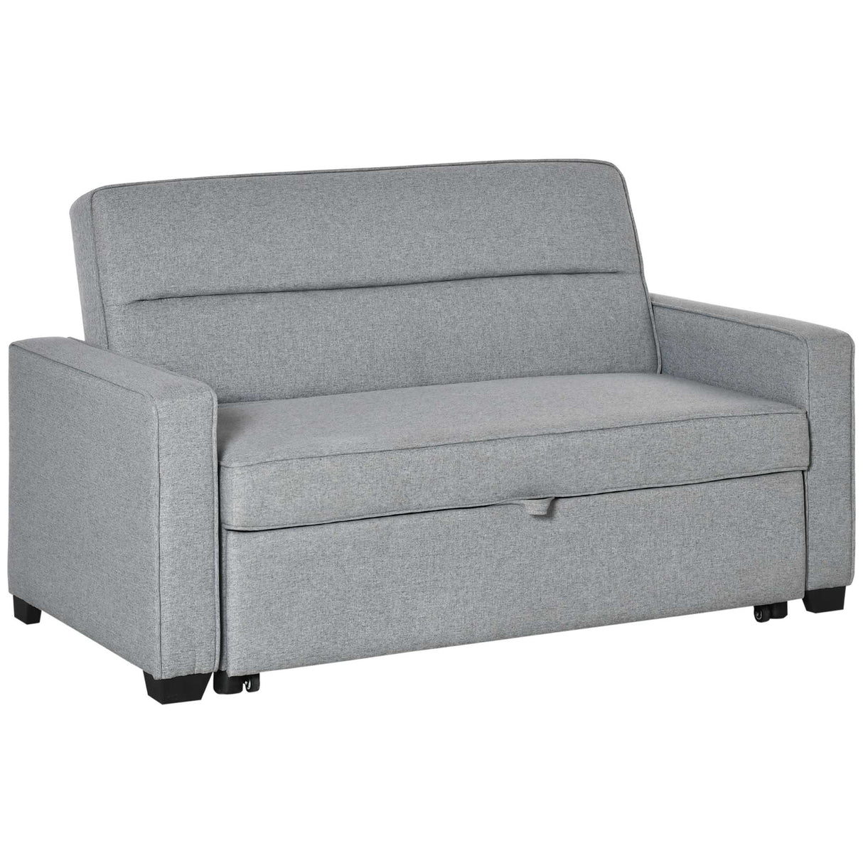 easycomfort easycomfort divano letto a 1 piazza in tessuto seduta 2 posti e schienale a 3 reclinazioni 154x87x89cm