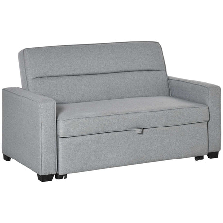 easycomfort easycomfort divano letto a 1 piazza in tessuto seduta 2 posti e schienale a 3 reclinazioni 154x87x89cm