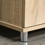 easycomfort easycomfort mobile tv moderno con 2 ripiani fori passacavi e 2 armadietti in mdf 105x40x55cm rovere