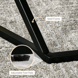 easycomfort easycomfort tavolino da salotto moderno con piano effetto marmo e struttura in mdf e acciaio 81x70x51 2 cm nero