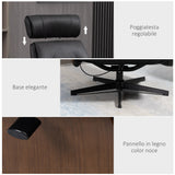easycomfort easycomfort poltrona reclinabile con poggiatesta regolabile e seduta imbottita in acciaio e legno 84x83x103 cm