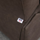 easycomfort easycomfort poltrona relax con reclinazione manuale e poggiapiedi 97x99x96cm marrone