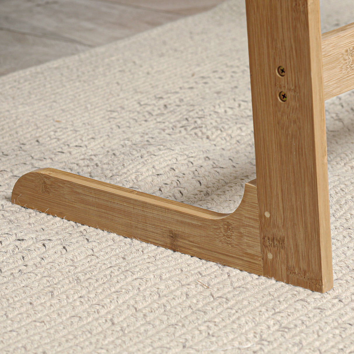 easycomfort easycomfort tavolino da divano a forma di c in legno di bambu con piano inclinabile su 5 livelli 60x33x67cm