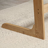 easycomfort easycomfort tavolino da divano a forma di c in legno di bambu con piano inclinabile su 5 livelli 60x33x67cm