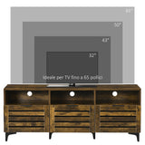 easycomfort easycomfort mobile tv 65 max con 3 cassetti 2 armadietti e foro passacavi in truciolato 140 4x36x55 cm marrone
