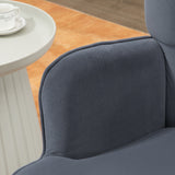 easycomfort easycomfort poltrona moderna con pouf poggiapiedi set vellutato e imbottito con gambe dorate grigio