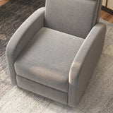 easycomfort easycomfort poltrona reclinabile 160 in tessuto effetto lino con braccioli quadrati 64x86x102 cm grigia