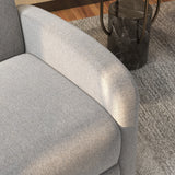 easycomfort easycomfort poltrona reclinabile 160 in tessuto effetto lino con braccioli quadrati 64x86x102 cm grigia