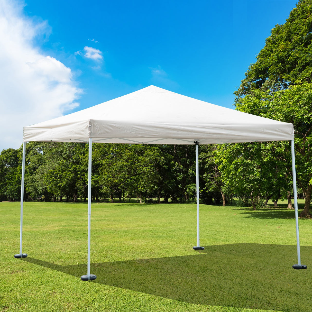 easycomfort easycomfort base per gazebo 4 pezzi riempito con cemento 2.3kg 20x4.5cm