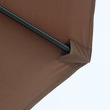 easycomfort easycomfort ombrellone da giardino con manovella e testa inclinabile 300x245cm caffe