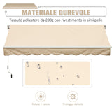 easycomfort easycomfort tenda da sole avvolgibile a parete da esterno impermeabile in alluminio beige 3x2.5m