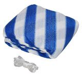 easycomfort tenda da sole vela ombreggiante triangolare 5x5x5m anti uv e traspirante in hdpe bianca e blu