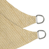 easycomfort vela ombreggiante rettangolare 4x3 m beige in hdpe con accessori e borsa da viaggio inclusi