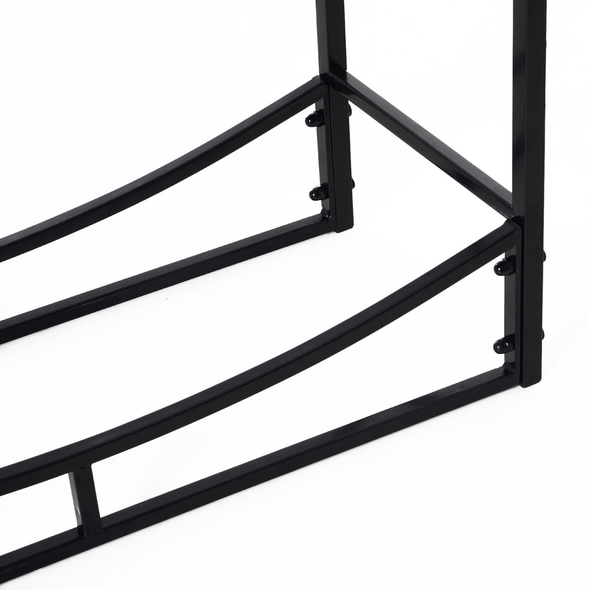 easycomfort portalegna da interno ed esterno in metallo con paletta scopa attizzatoio e pinza nero 84x33x76cm