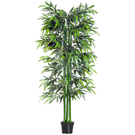 easycomfort pianta di bambu artificiale in vaso da 180cm per interni ed esterni