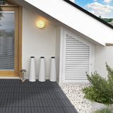 easycomfort easycomfort piastrelle da giardino incastrabili set da 11 mattonelle per esterno pavimentazione giardino grigio 30x30x2.2cm