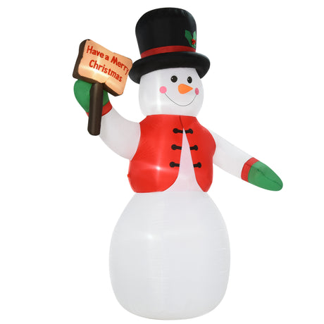 easycomfort easycomfort pupazzo di neve gonfiabile gigante 242cm con luci a led decorazione natalizia per esterno impermeabile