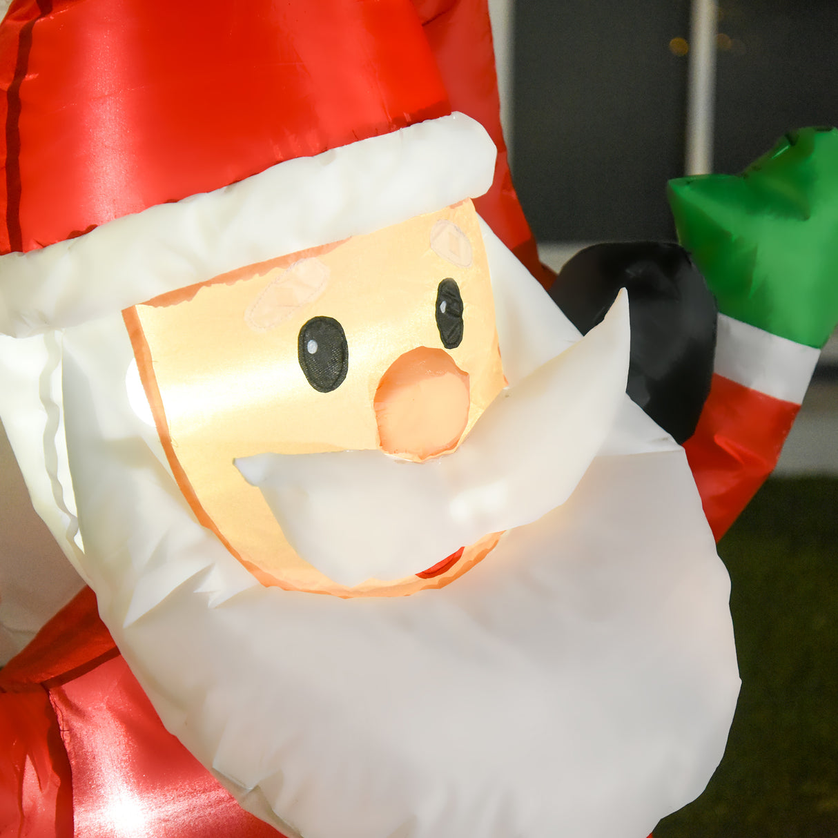easycomfort easycomfort albero di natale gonfiabile gigante 243cm con luci a led e babbo natale decorazione natalizia da esterno impermeabile