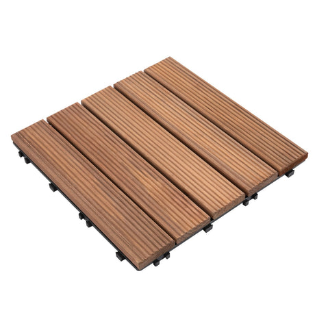 easycomfort easycomfort piastrelle per esterni montaggio a incastro in legno set 27 pezzi
