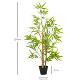 easycomfort easycomfort bambu in vaso artificiale per interno ed esterno alta 120cm verde
