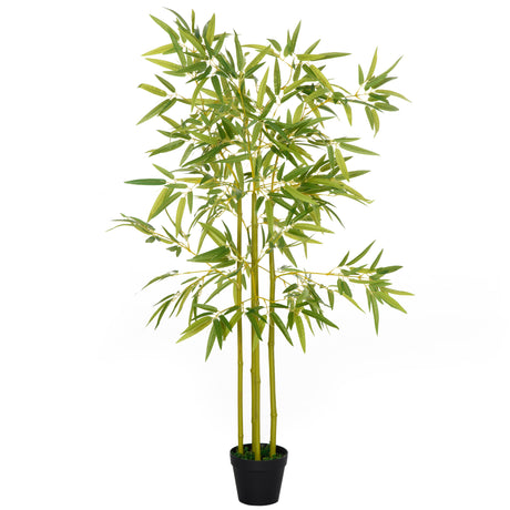easycomfort bambu in vaso artificiale pianta finta decorazione per interno ed esterno altezza 120cm verde