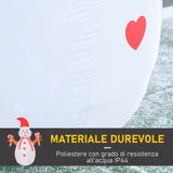 easycomfort easycomfort pupazzo di neve gonfiabile da esterno impermeabile con luci a led 240cm bianco