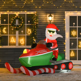 easycomfort easycomfort babbo natale gonfiabile su motoslitta con luci led integrate decorazione natalizia da esterno verderosso