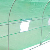easycomfort easycomfort serra da giardino con tetto spiovente in pe e tubi d acciaio verde scuro 4.5x3x2m