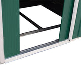 easycomfort casetta porta attrezzi capanno da giardino in acciaio zincato verde 277 x 191 x 192 cm
