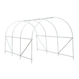 easycomfort easycomfort serra da giardino a tunnel per piante in pe con tubi in ferro bianco 450x200x200cm
