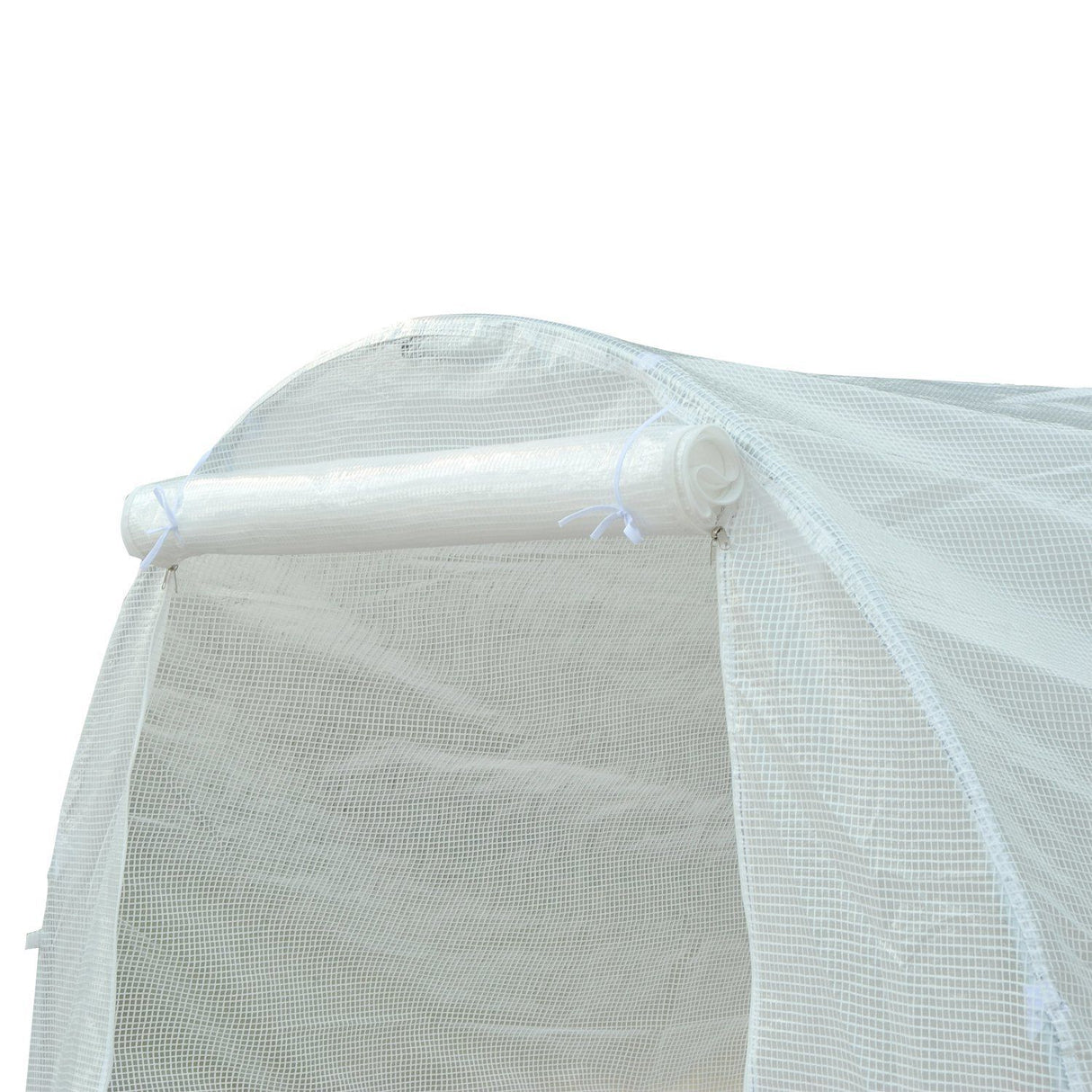 easycomfort easycomfort serra da giardino a tunnel per piante in pe con tubi in ferro bianco 450x200x200cm