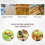 easycomfort easycomfort fioriera box rettangolare per piante in legno di abete 80x33x30cm