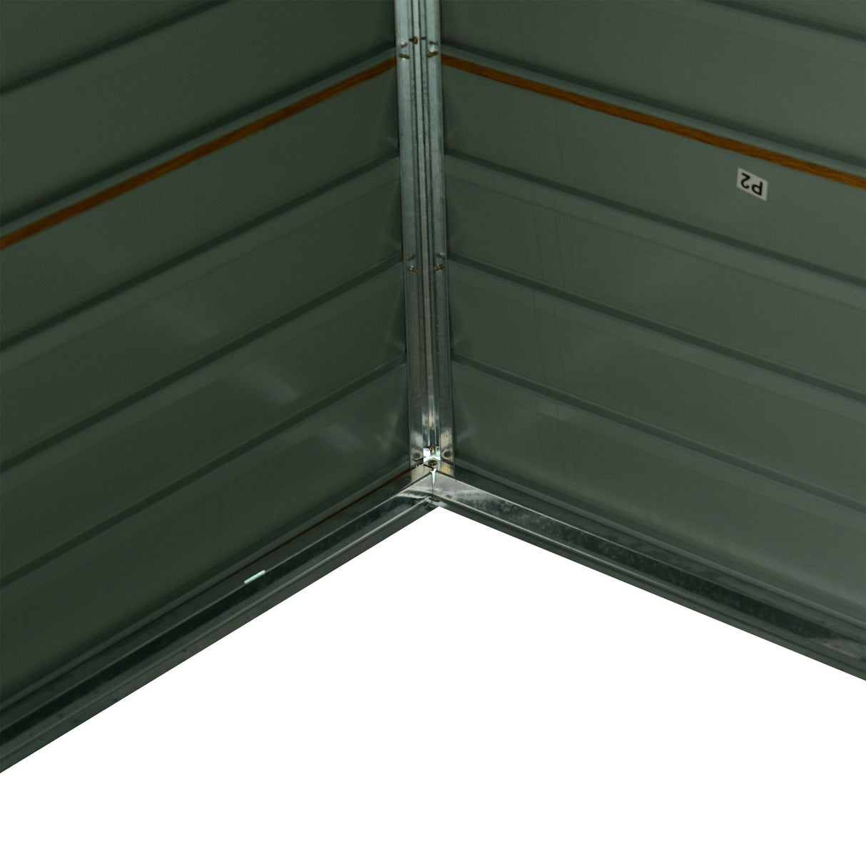easycomfort casetta da giardino porta attrezzi con porte scorrevoli e pareti effetto legno 152x235.7x208.7cm