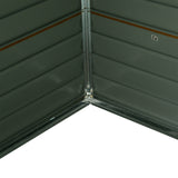 easycomfort casetta da giardino porta attrezzi con porte scorrevoli e pareti effetto legno 152x235.7x208.7cm